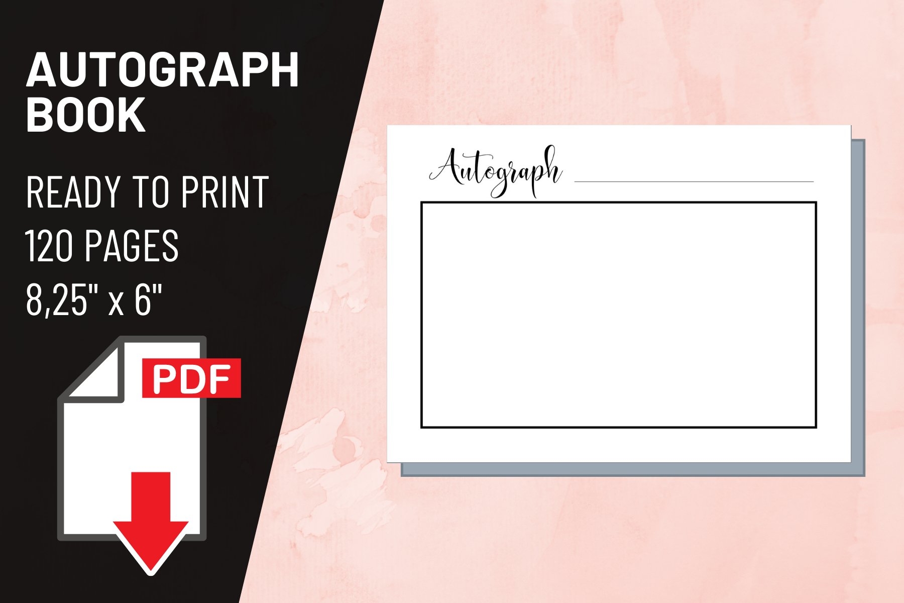 Autograph Book Printable Sheet Insert