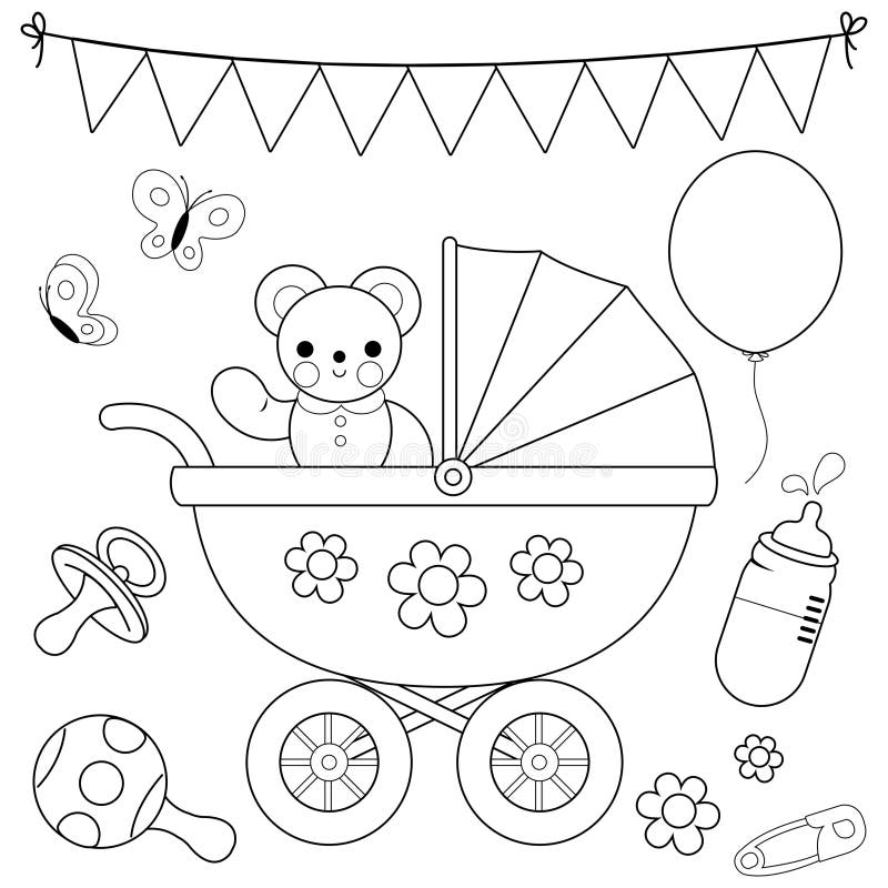 Baby Carriage Coloring Page Stock Illustrations 95 Baby Carriage Coloring Page Stock Illustrations Vectors U0026 Clipart Dreamstime