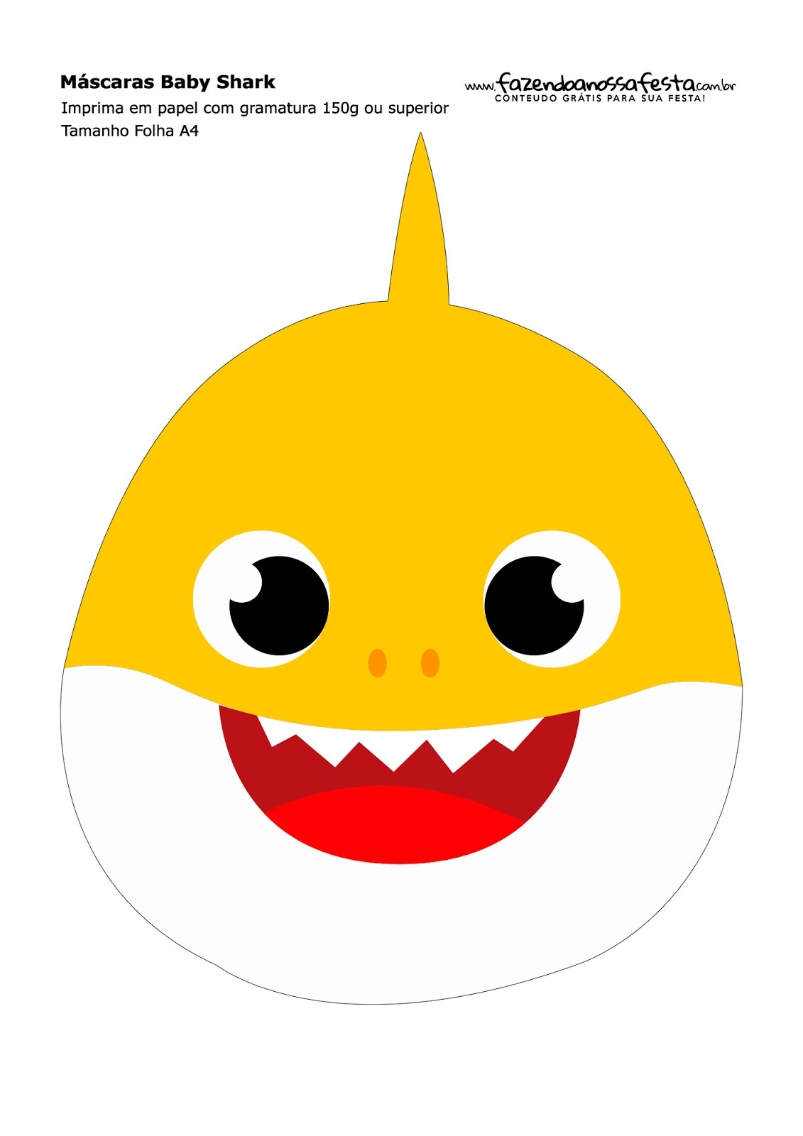 Free Printable Printable Shark Mask Template