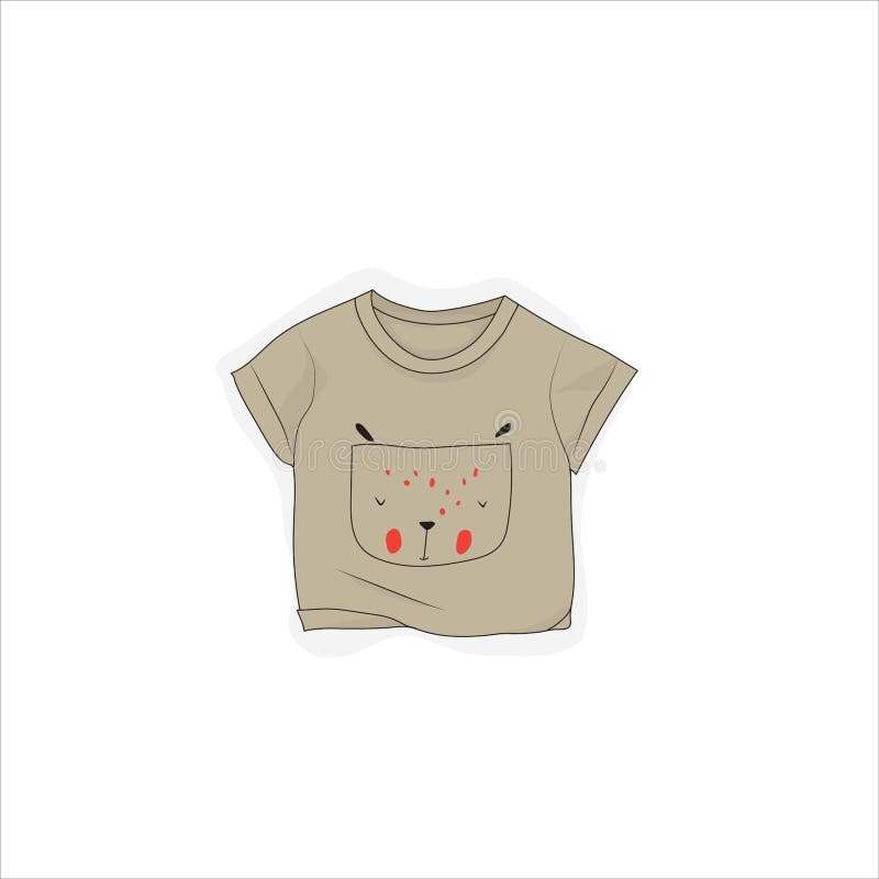 Baby T shirt Template In Green Color With Shirt Pocket Design For 