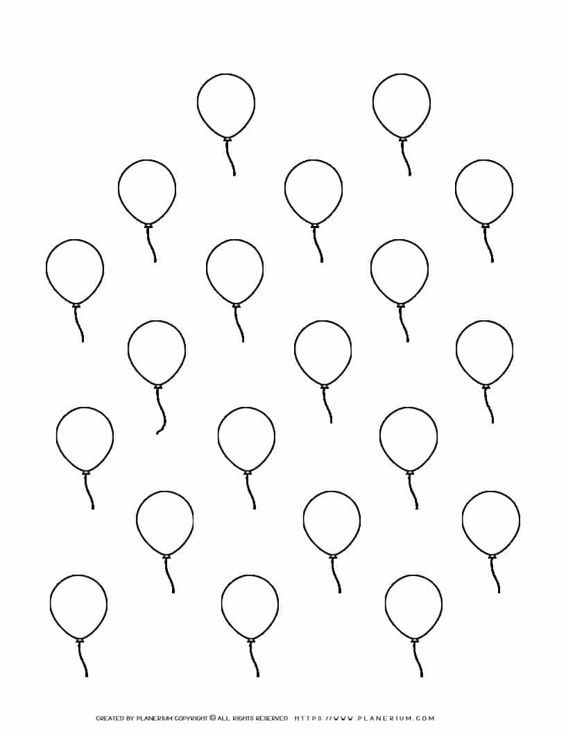 Free Small Printable Balloon Template