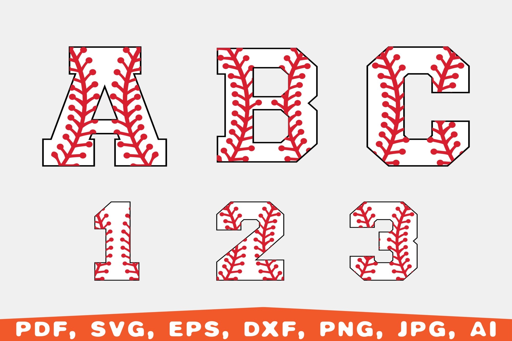 Baseball Font Baseball Letters And Numbers 2350851 