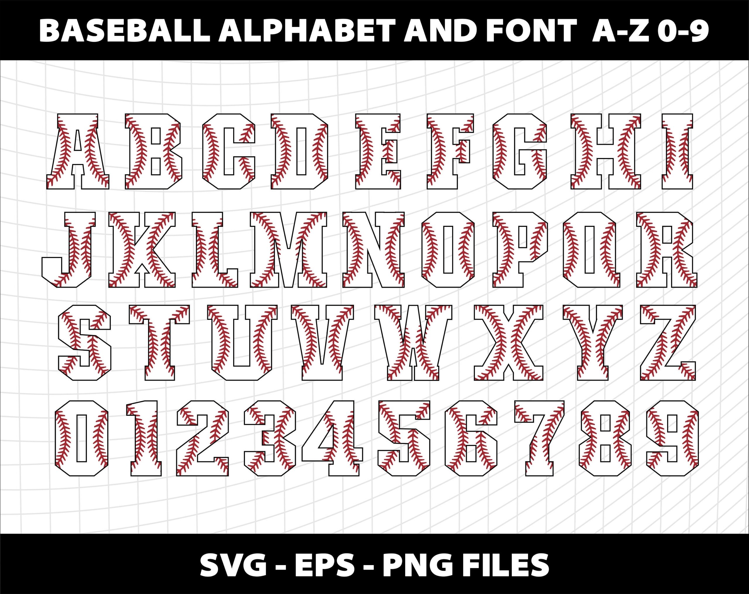Free Printable Alphabet Stencils Templates Baseball