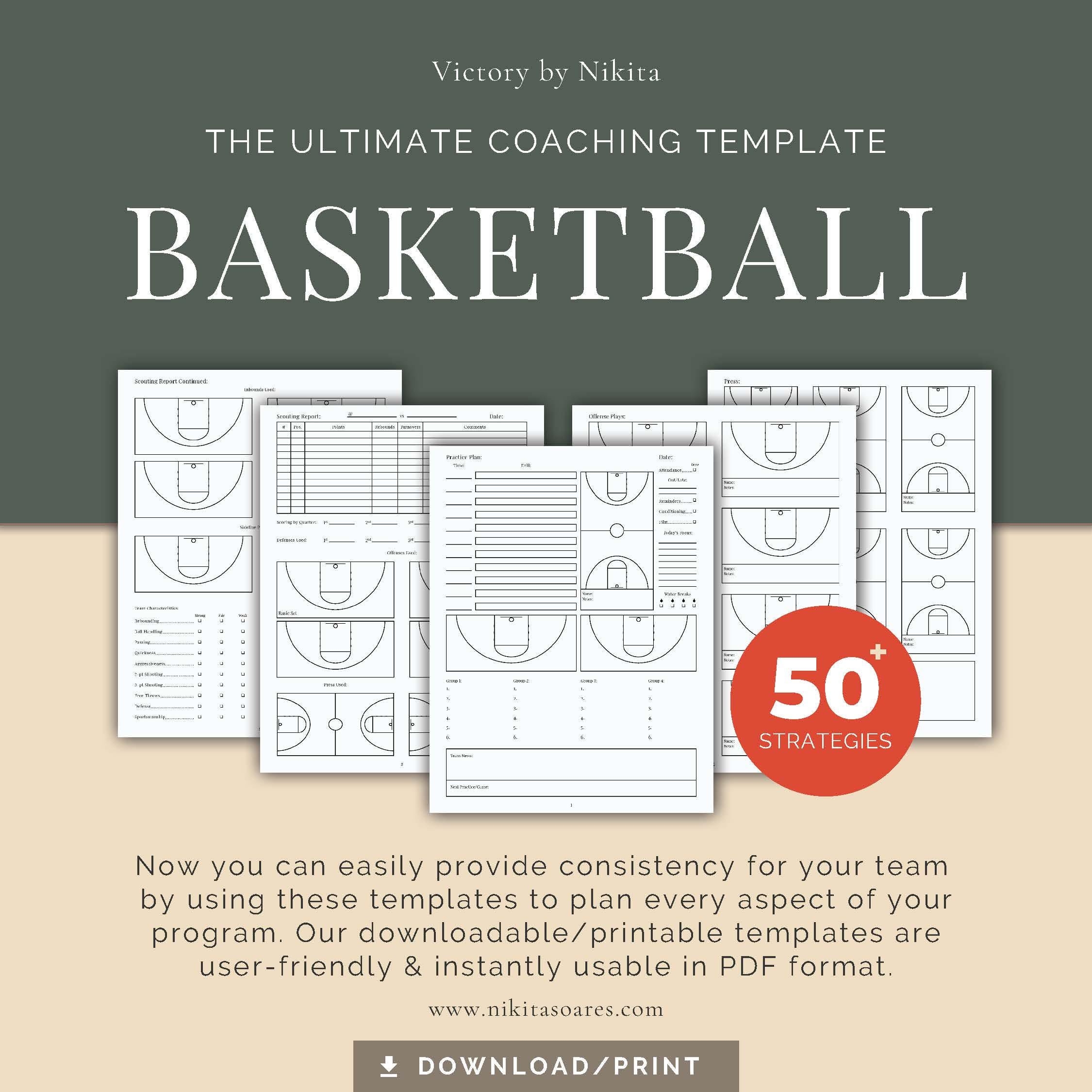 Printable Blank Basketball Scouting Report Template