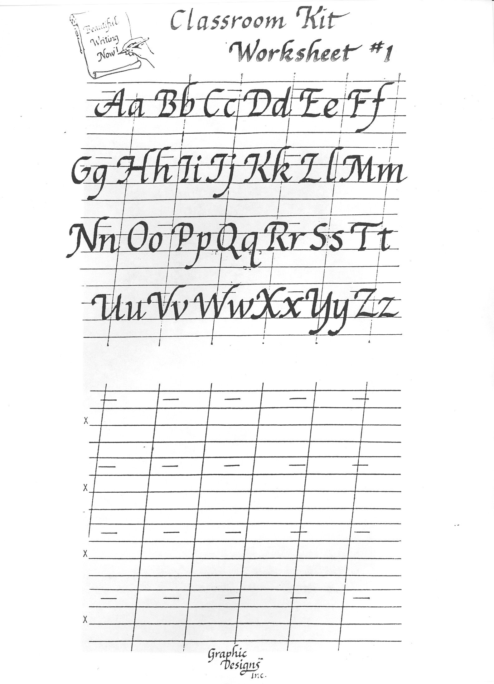 Beginner s Calligraphy Worksheet Learn The Art Of Elegant Writing