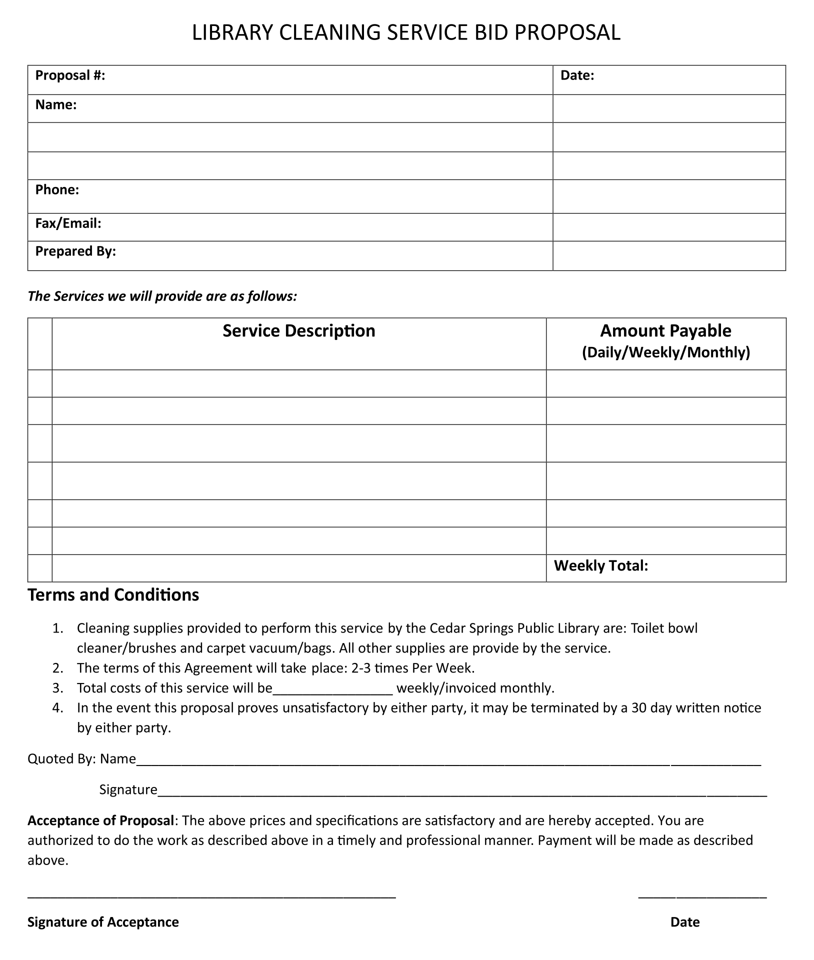 Bid Proposal Templates 10 Free PDF Printables Printablee Bid Proposal Templates 10 Free PDF Printables Printablee