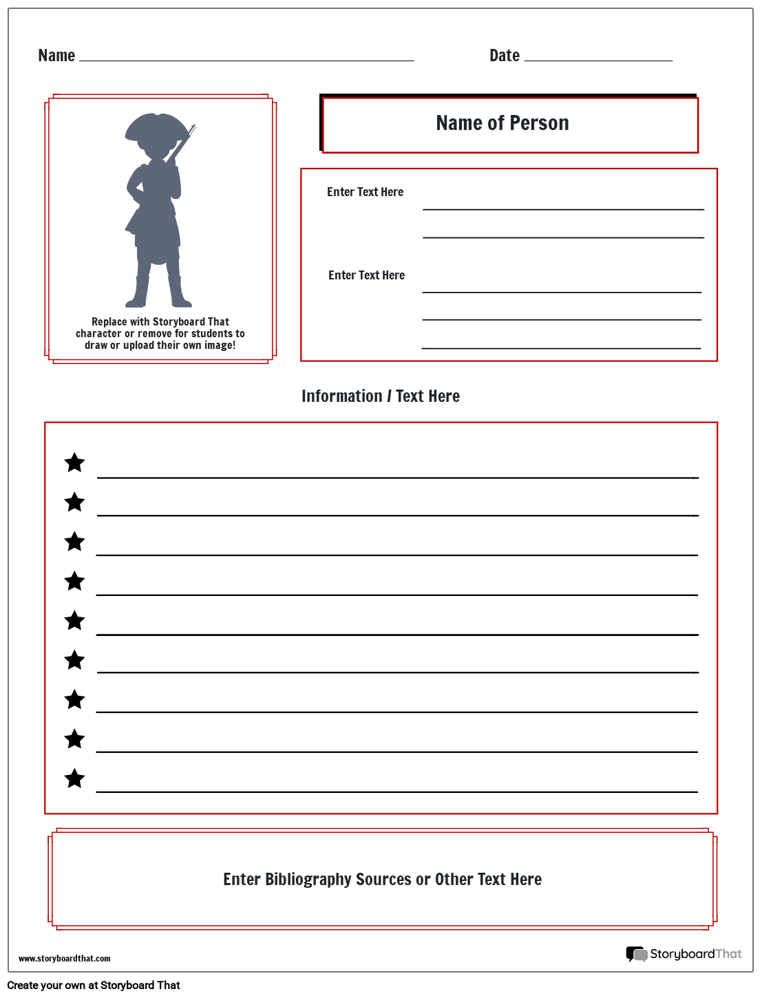 Free Printable Biography Report Template