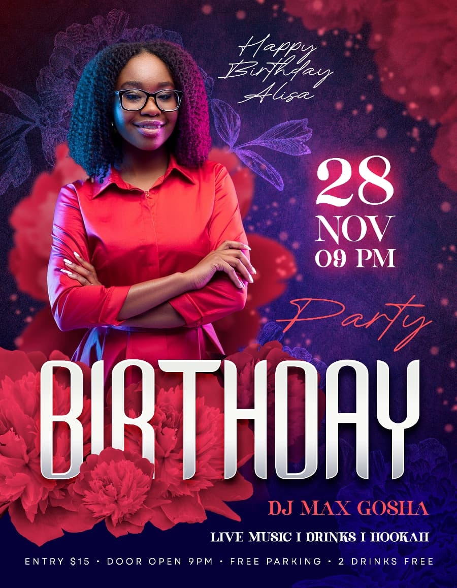 Birthday Party Event Flyer Template Free Download
