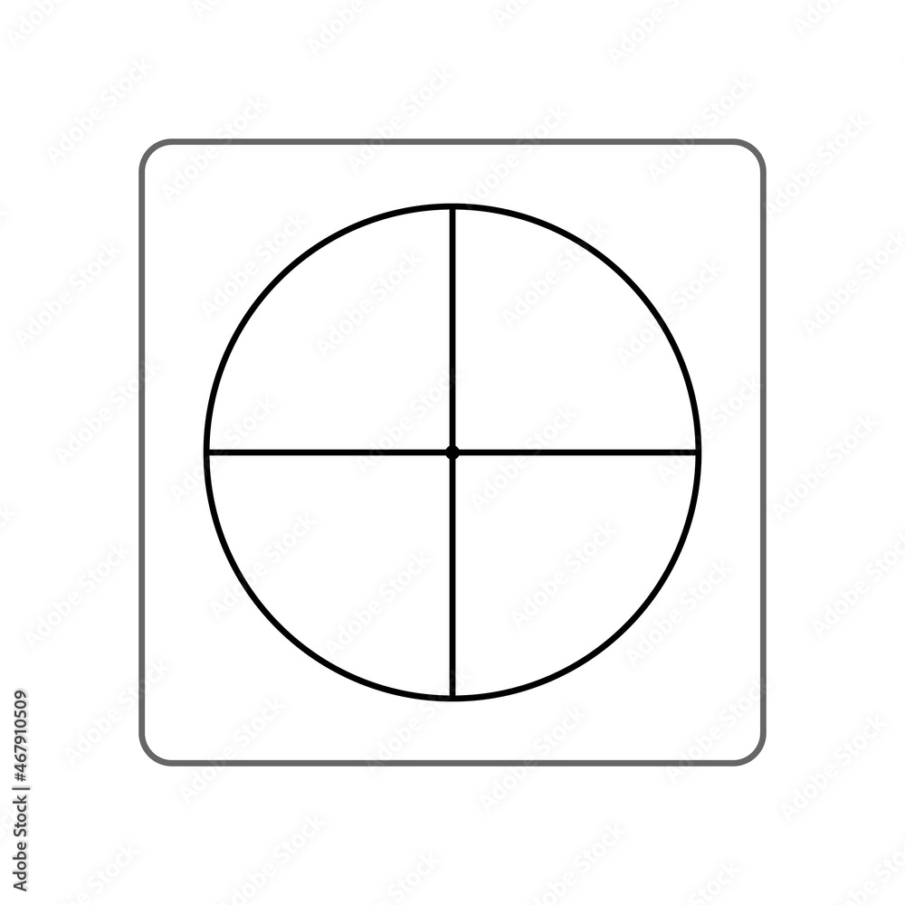 Blank 4 Section Board Game Spinner Template Clipart Image Stock 