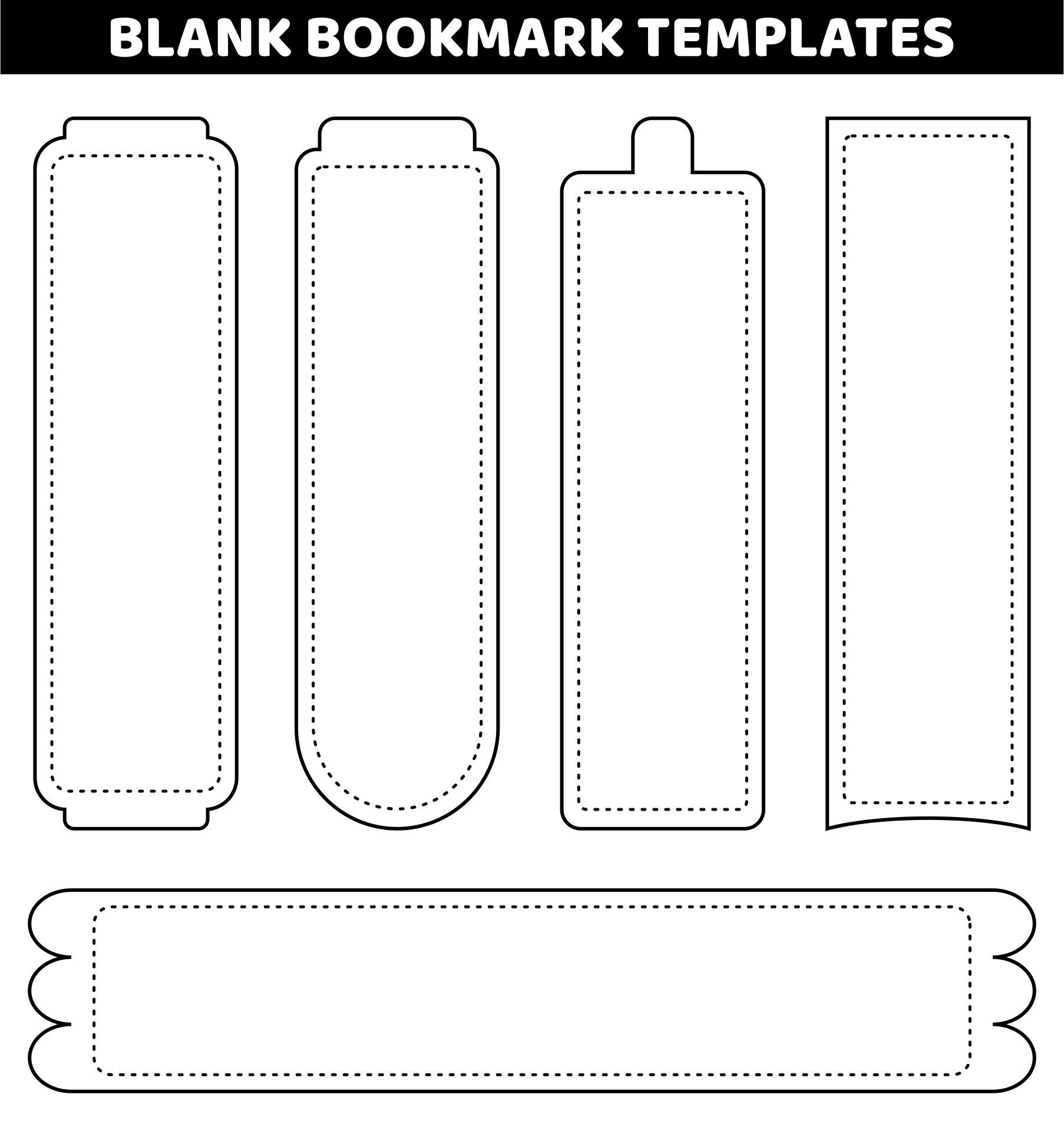 Blank Template For Bookmarks Printable Free