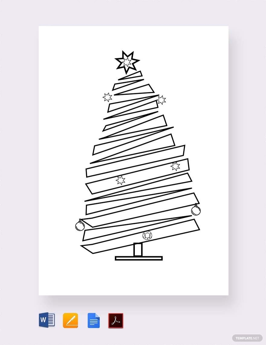 Blank Christmas Tree Template In PDF Pages Word Google Docs 