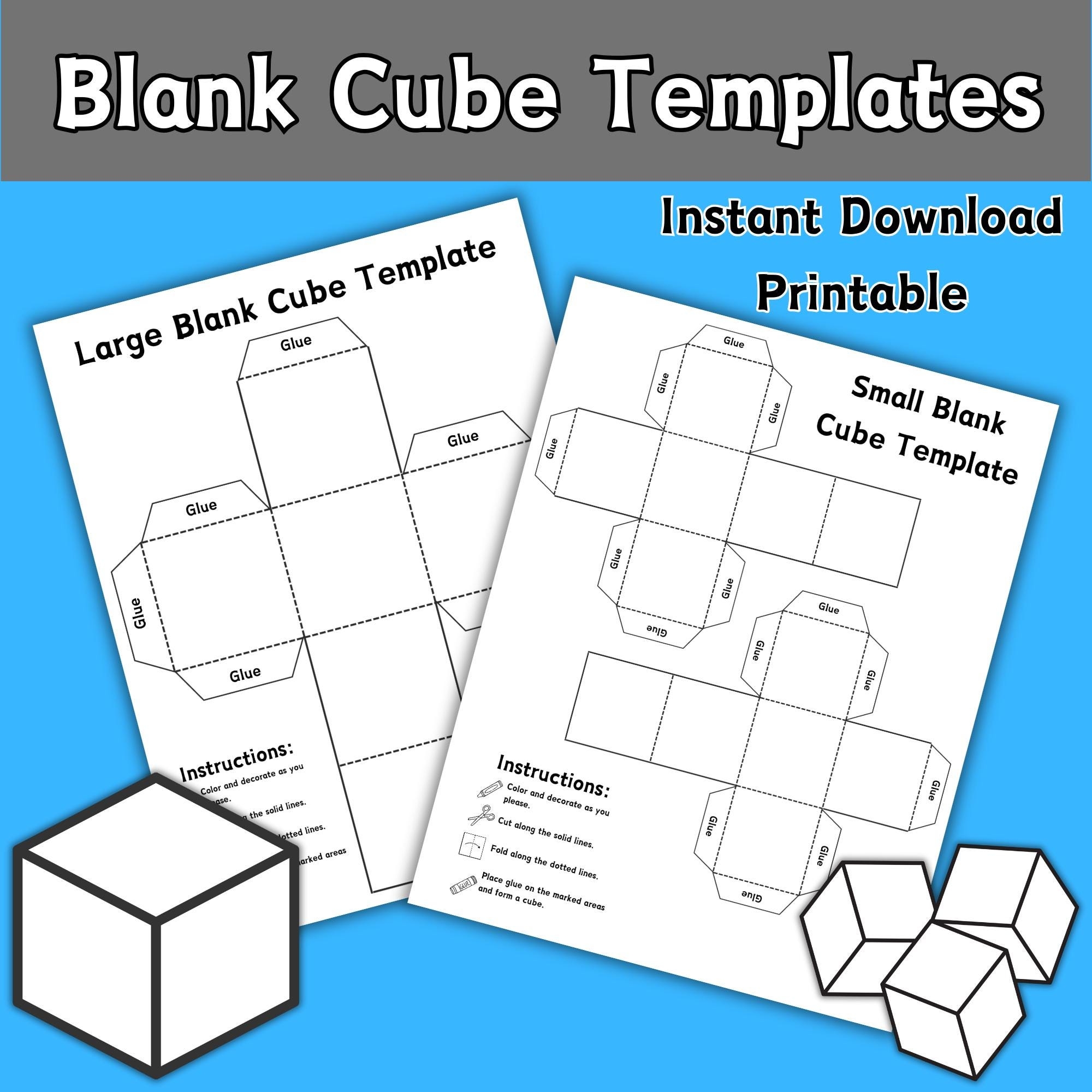 Blank Cube Template Printable