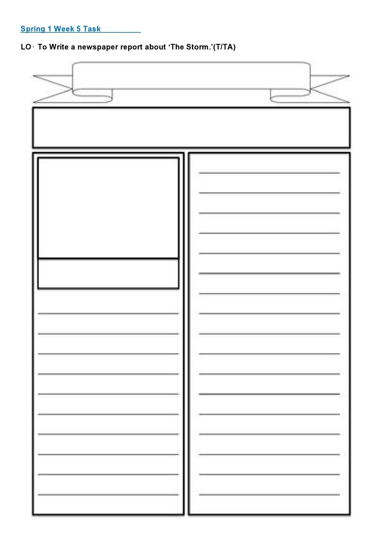 Blank Newspaper Template Blank Newspaper Template