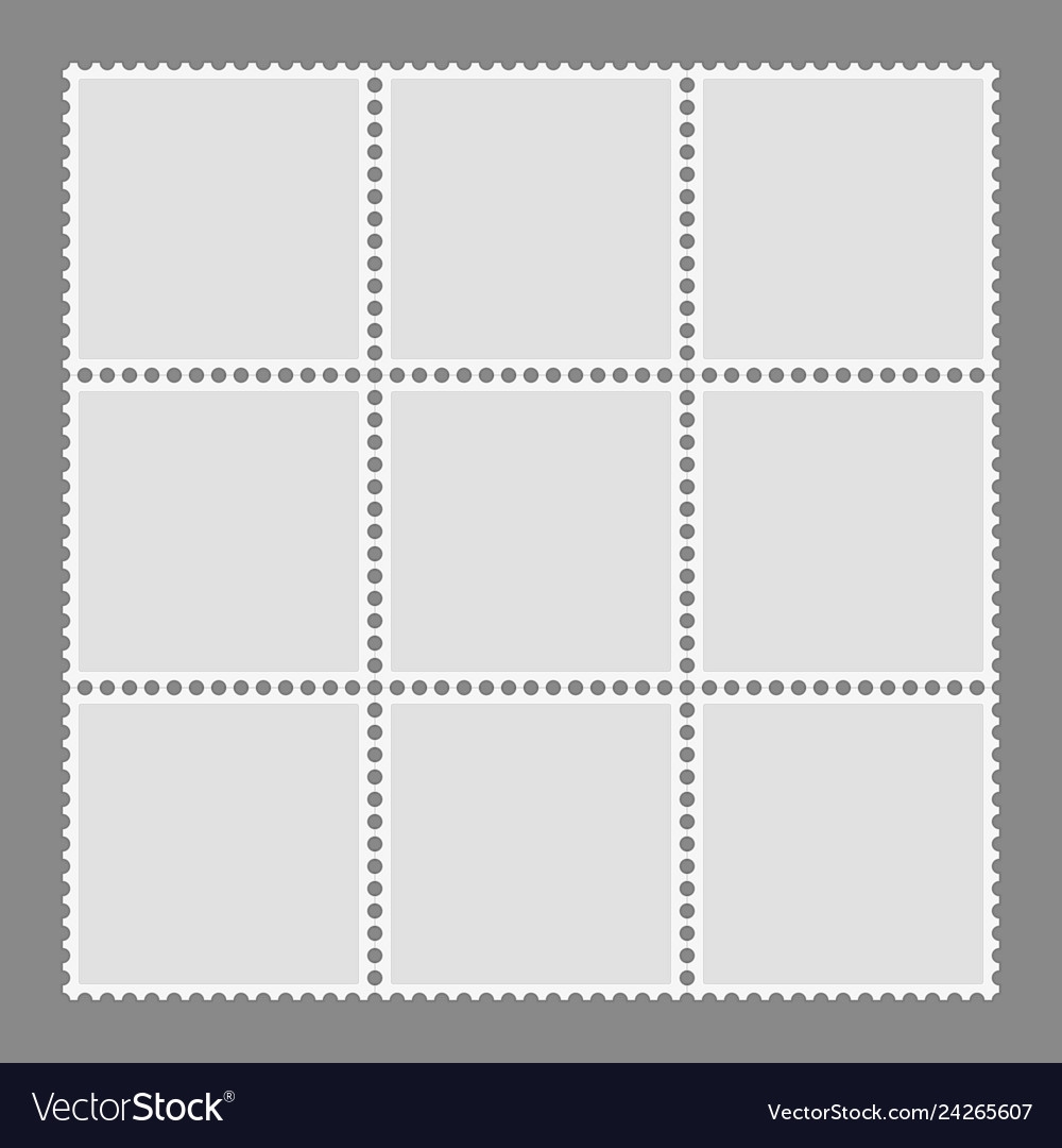Blank Postage Stamps Template Royalty Free Vector Image