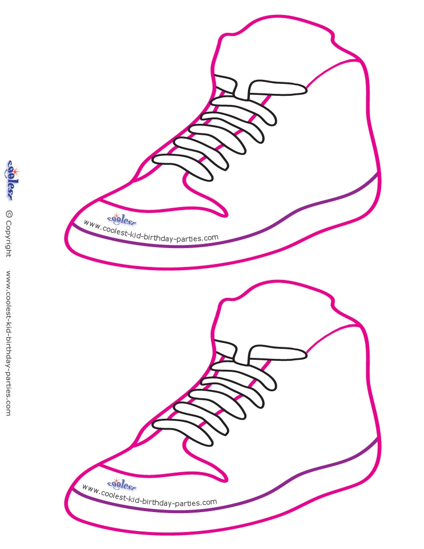 Blank Printable Funky Shoe Invitations Coolest Free Printables
