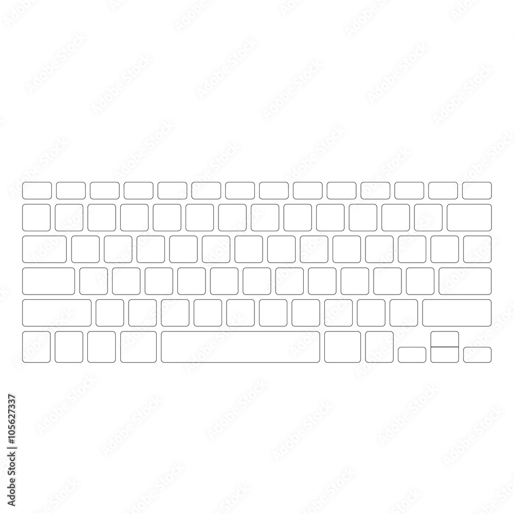 Blank Computer Keyboard Template Printable