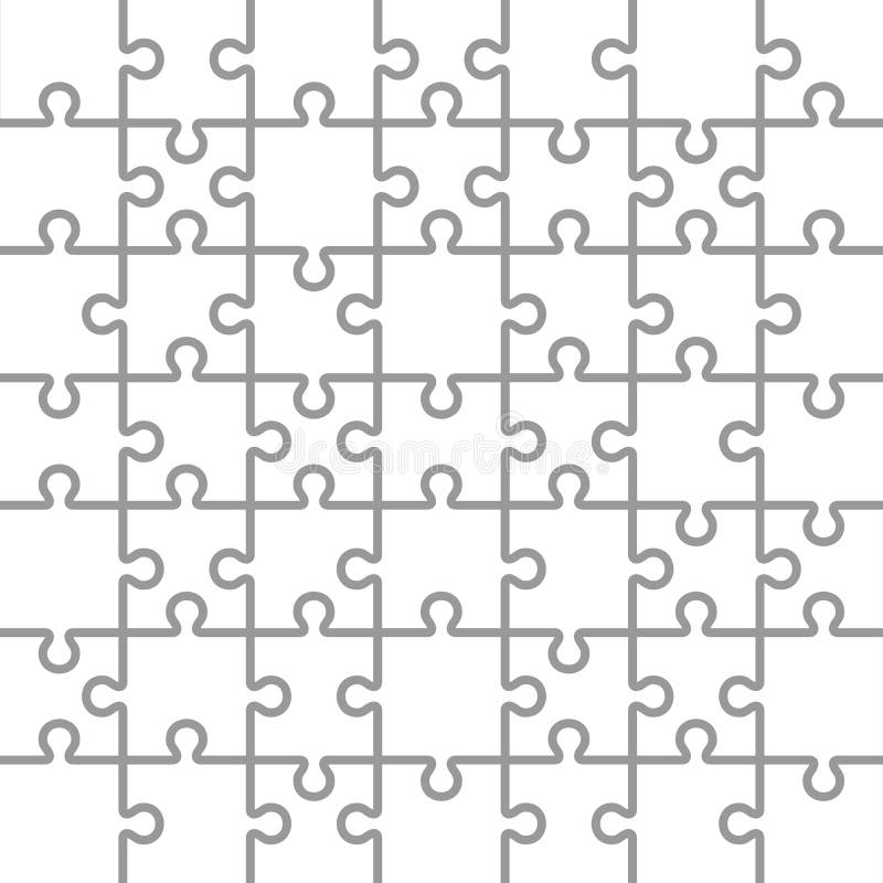 Blank White Jigsaw Puzzle Outline Stock Illustrations 2 203 