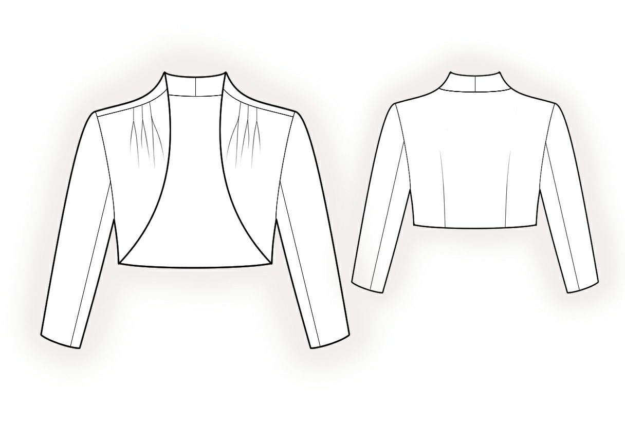 Bolero Sewing Pattern 4159 Made to measure Sewing Pattern From Lekala With Free Online Download