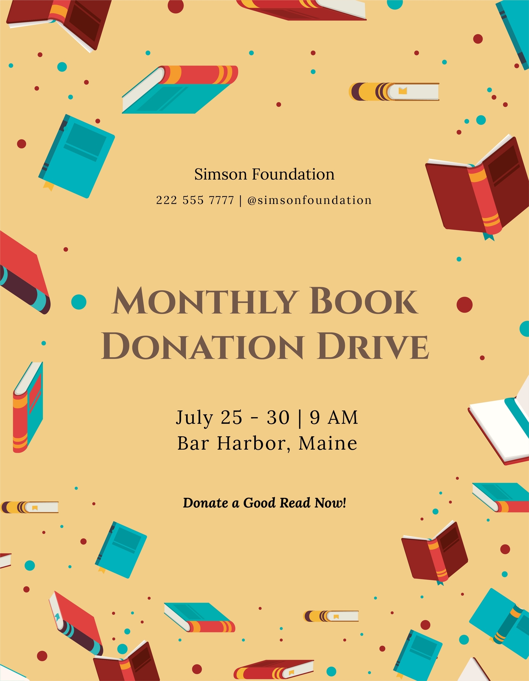 Free Printable Book Drive Flyer Templates