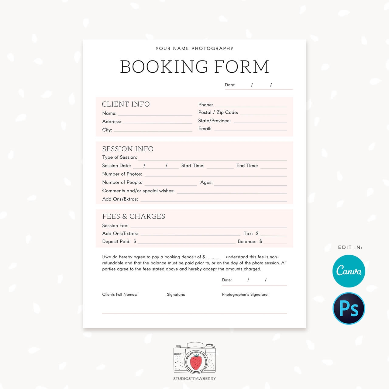 Booking Form Strawberry Kit