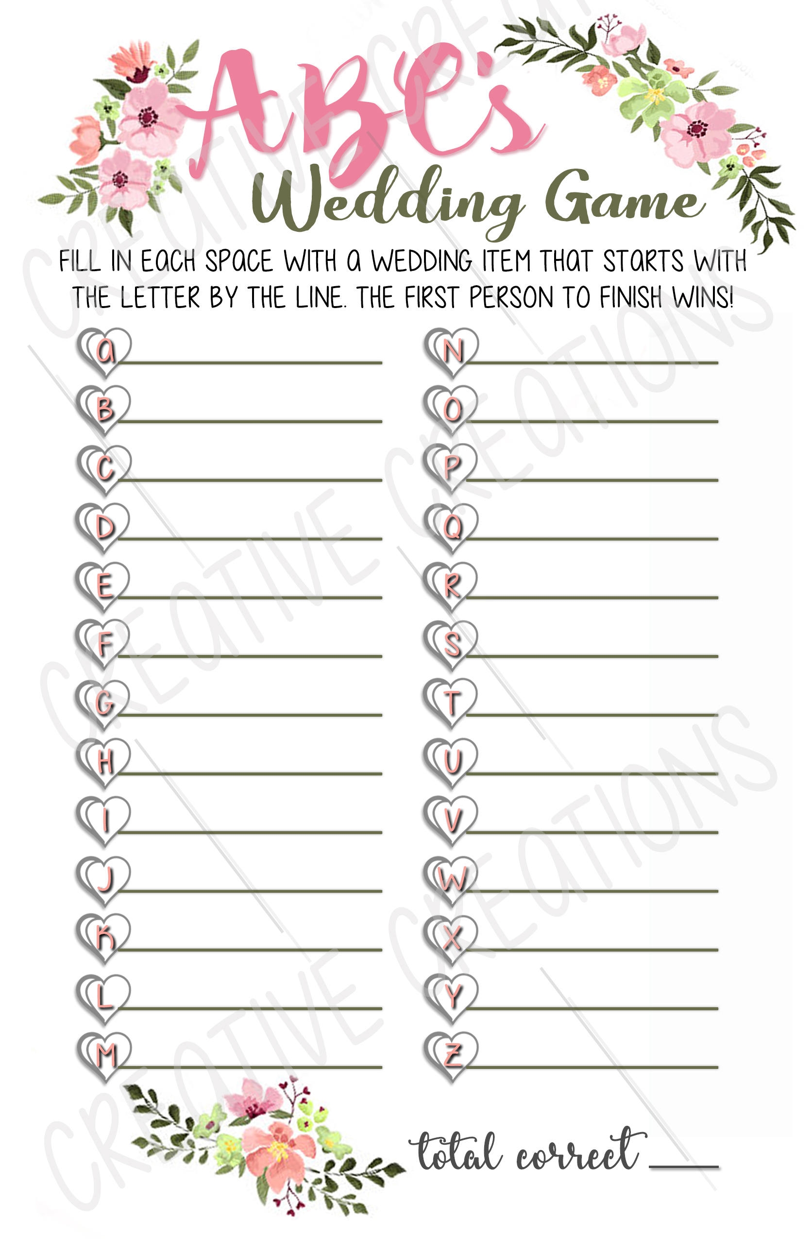 Printable Template Bridal Shower Free