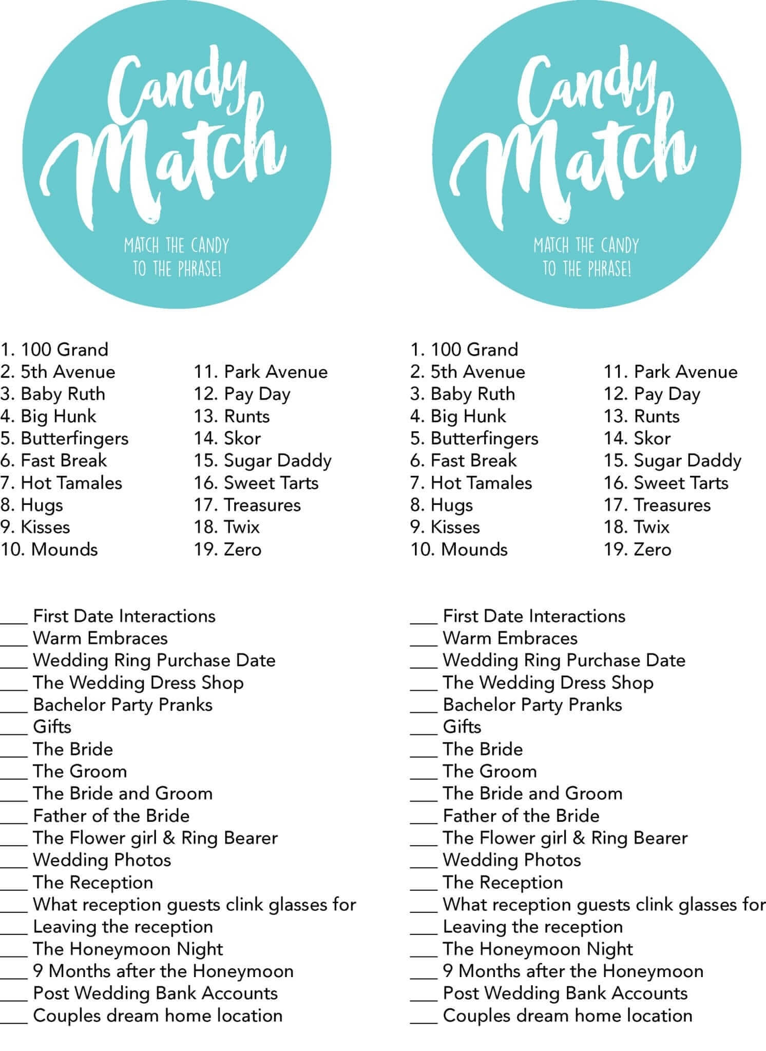 Bridal Shower Games Free Printables Lou Lou Girls Bridal Shower Games Free Printables Lou Lou Girls