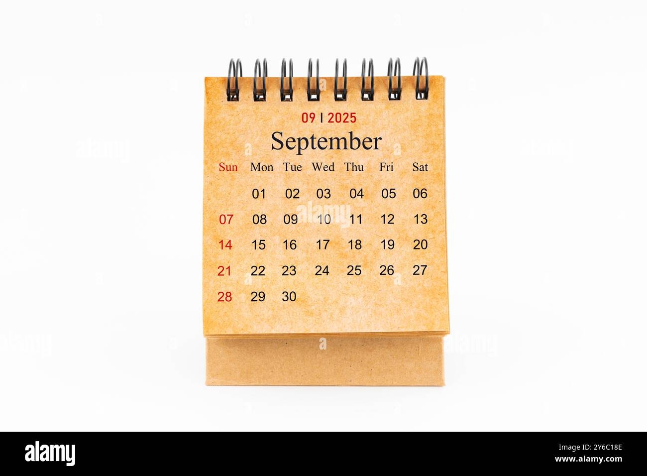 Brown Mini Desk Calendar For September 2025 Isolated On White Background Stock Photo Alamy Brown Mini Desk Calendar For September 2025 Isolated On White Background Stock Photo Alamy