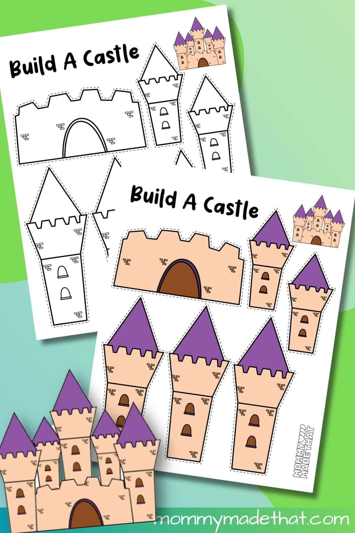 Free Printable 3d Castle Template Free Printable 3d Castle Template