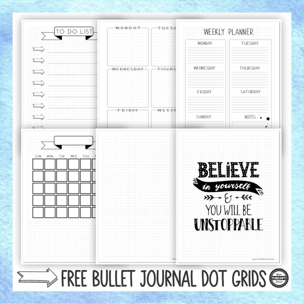 Bullet Journal Dot Grid Printable Journal Pages FREE Your Therapy Source Bullet Journal Dot Grid Printable Journal Pages FREE Your Therapy Source