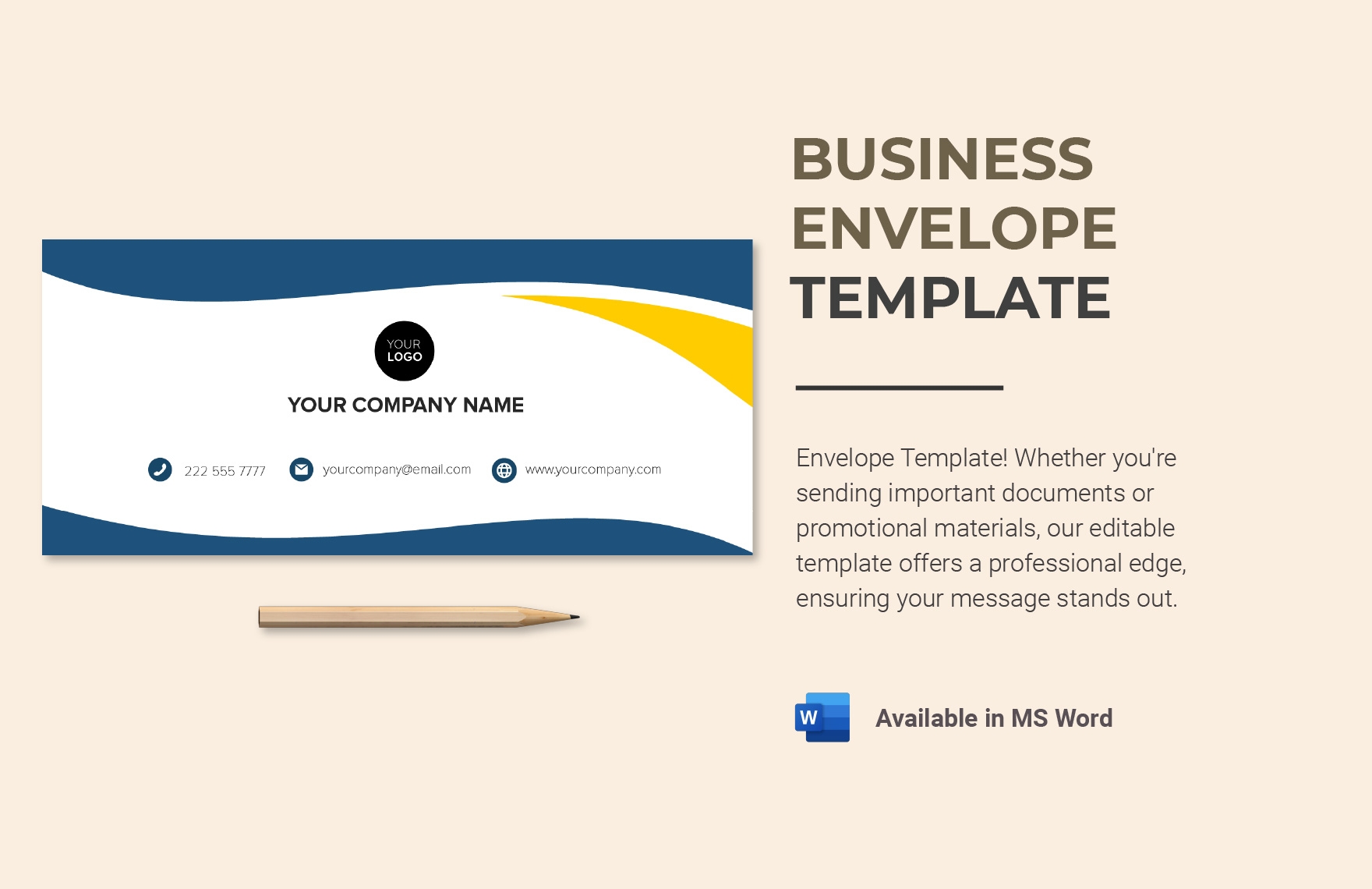 Business Envelope Template In Word Google Docs Apple Pages Download Template
