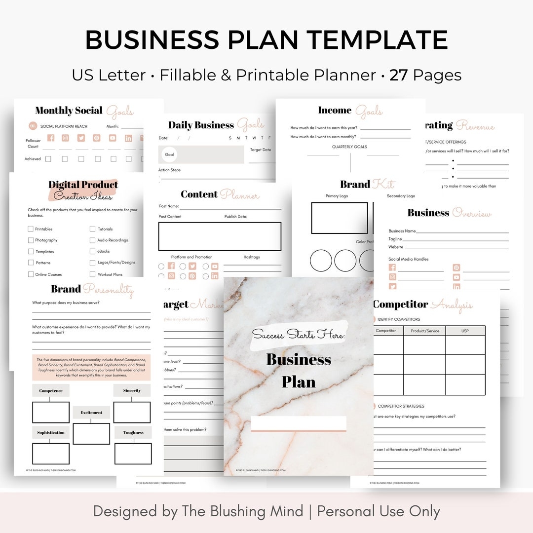 Business Plan Template Business Planner Small Business Online Business Printable PDF Fillable Planner Fillable PDF Etsy Business Plan Template Business Planner Small Business Online Business Printable PDF Fillable Planner Fillable PDF Etsy