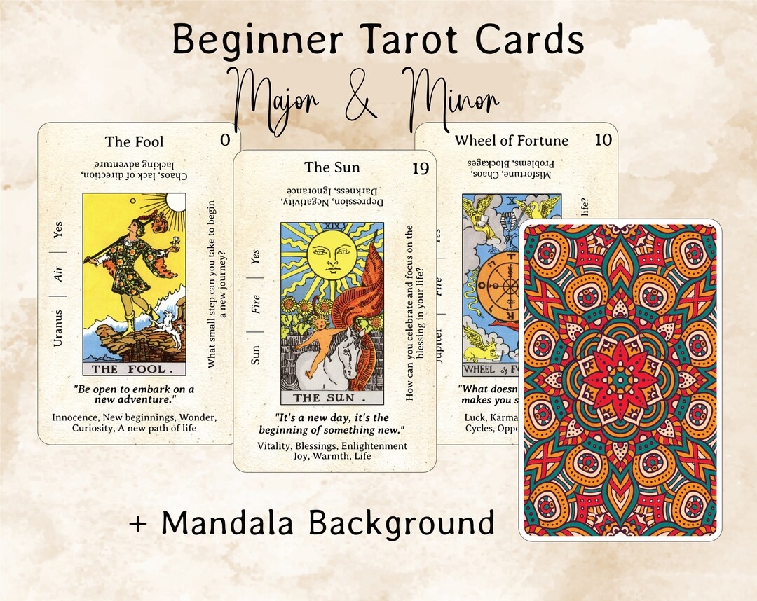 78 Printable Tarot Cards Free