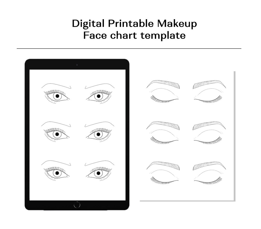 Buy Makeup Eye Chart Printable Blank Makeup Eyetemplate To Print Make Up Artist Eye Charts Sheets Eyes Makeup MUA Charts Template Online In India Etsy
