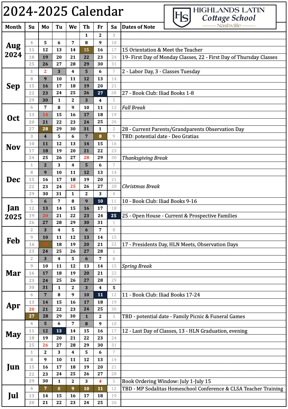 Calendar