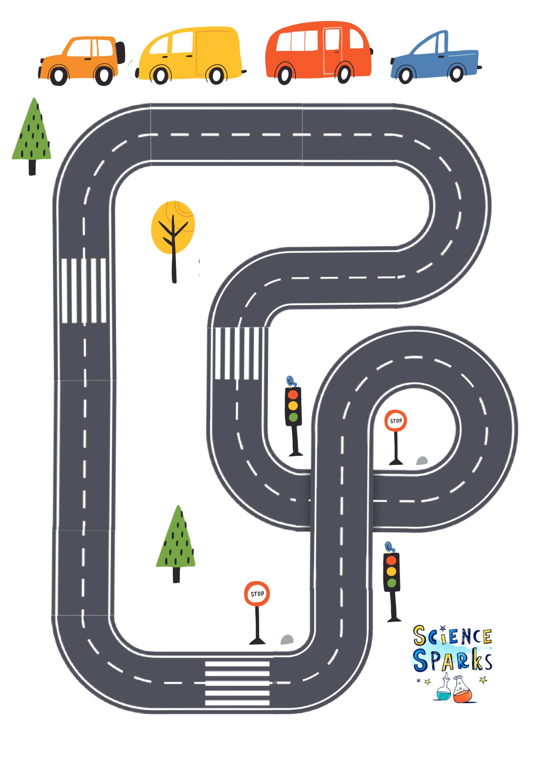 Car Track Magnet Game FREE Printable