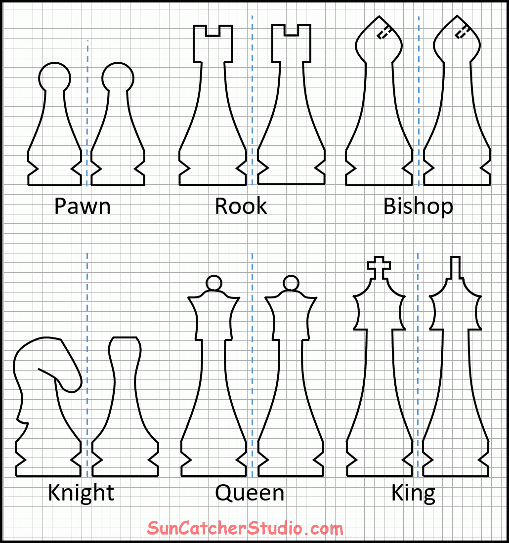 Printable Chess Pieces Templates Free