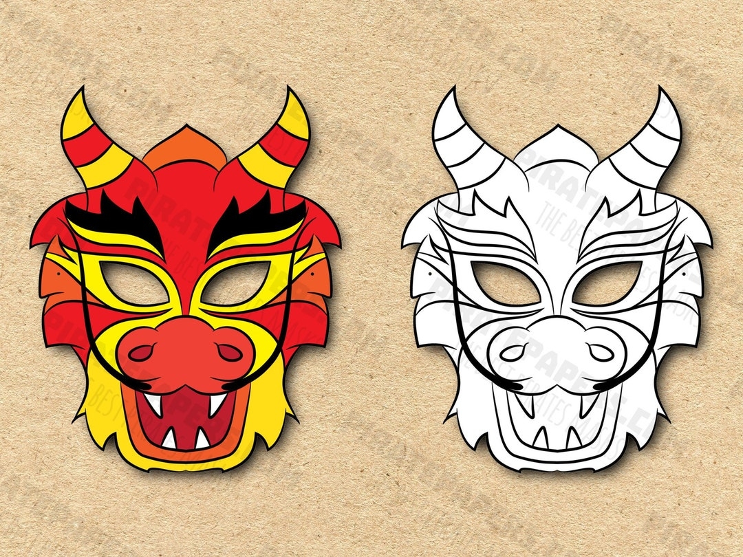Printable Dragon Mask Template Free
