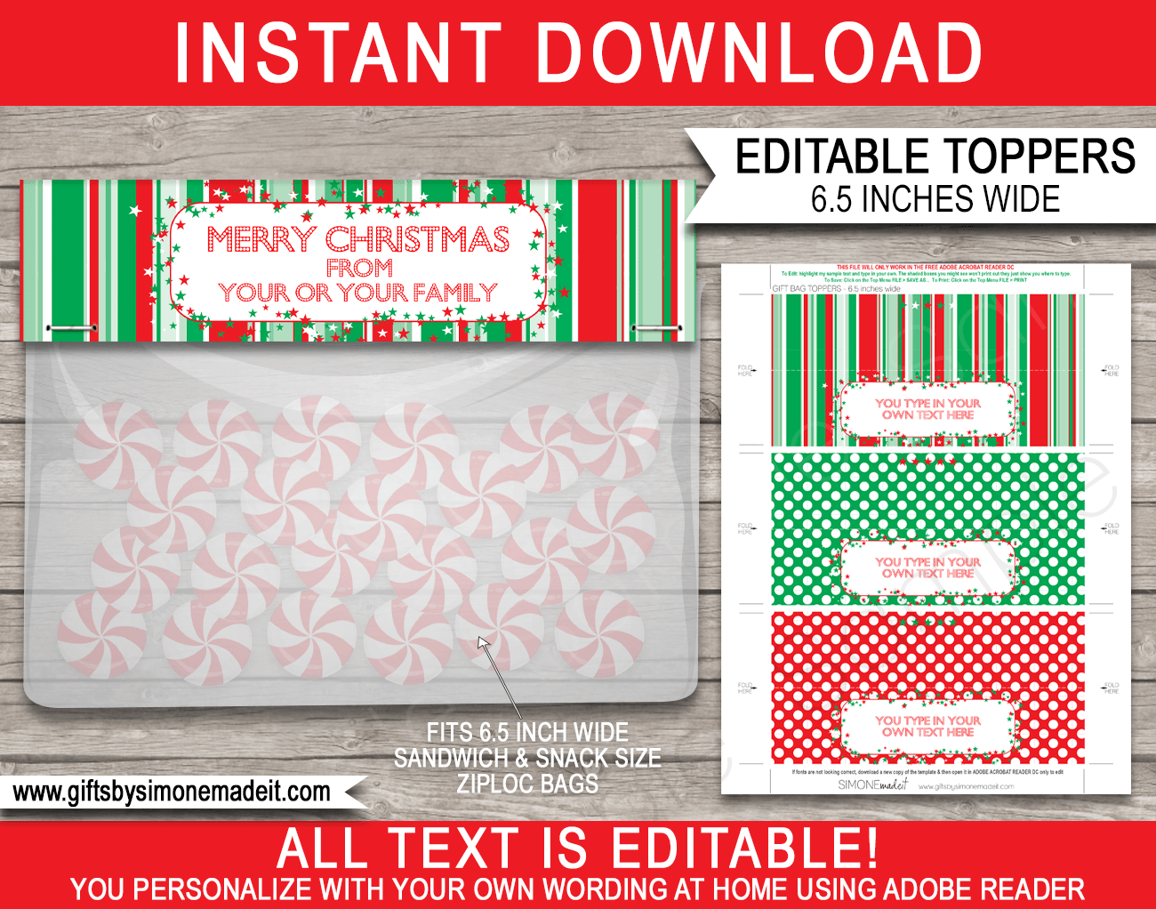 Free Printable Treat Bag Toppers Templates
