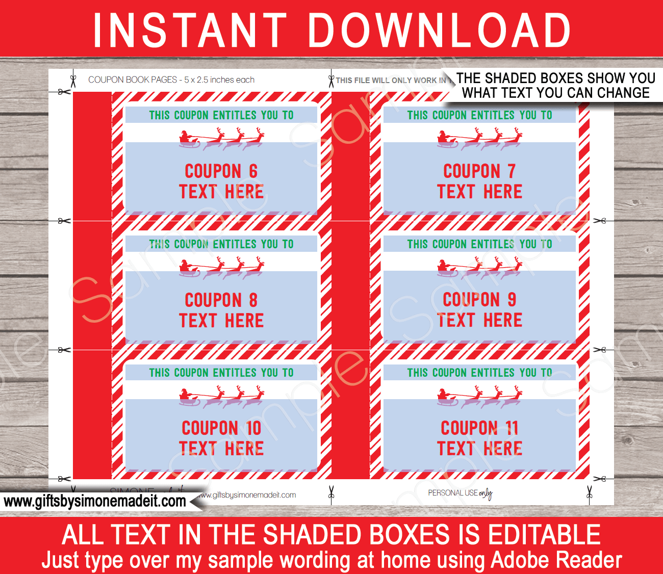 Free Printable Holiday Coupon Templates