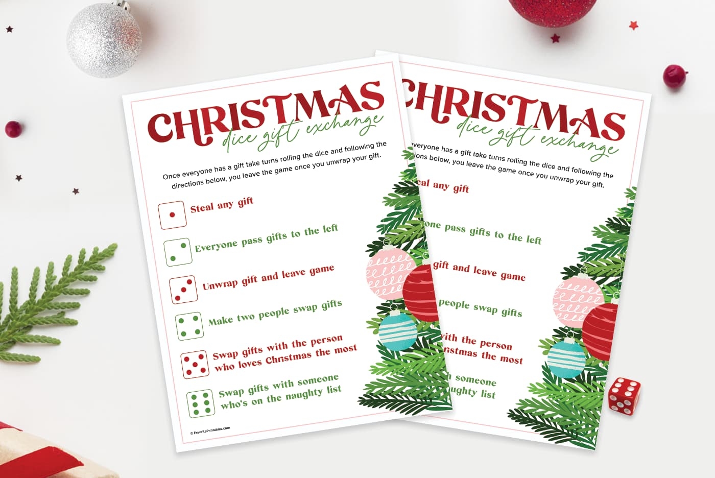 Free Dice Game Template Printable