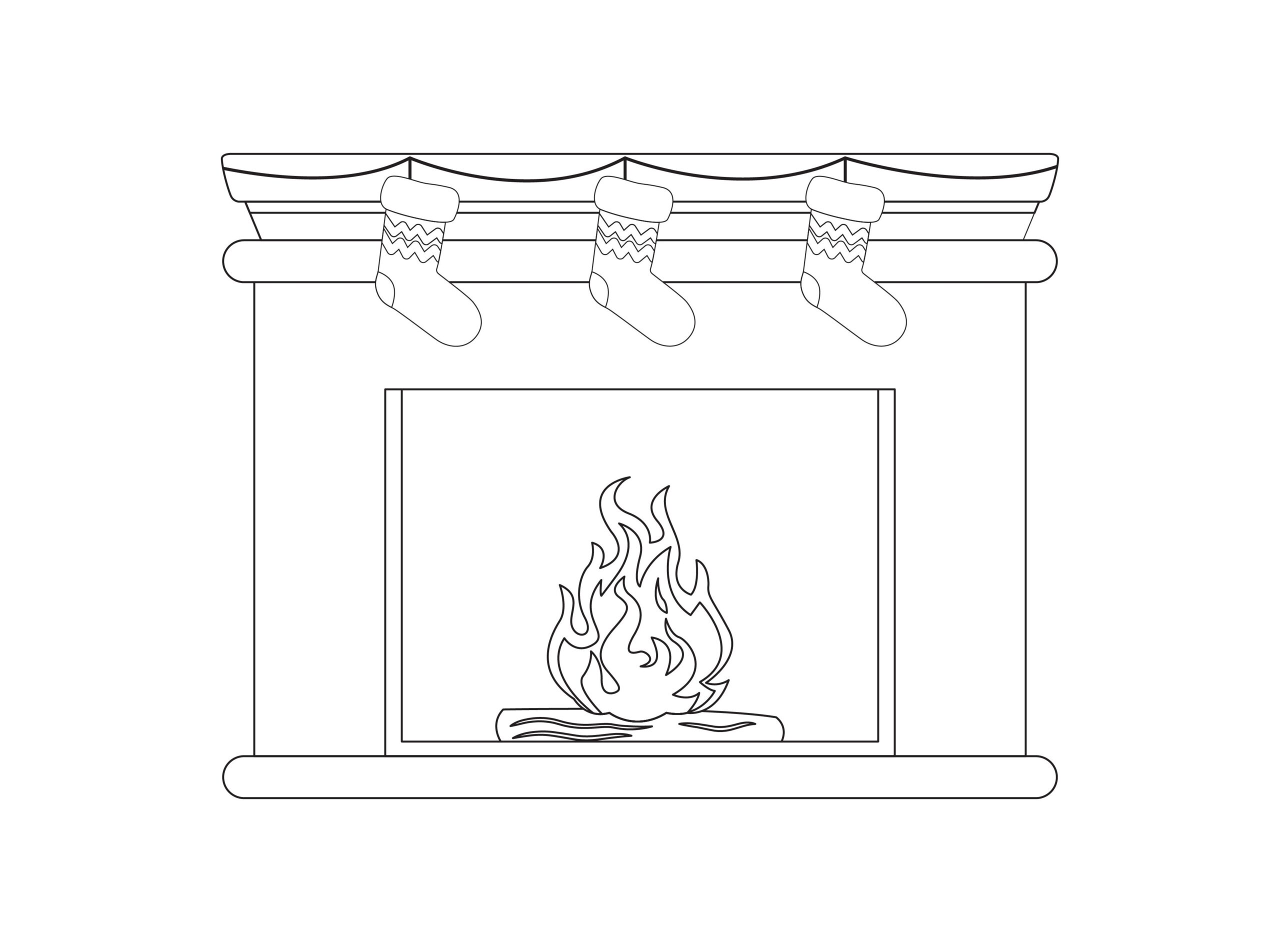 Free Printable Fireplace Template Printable