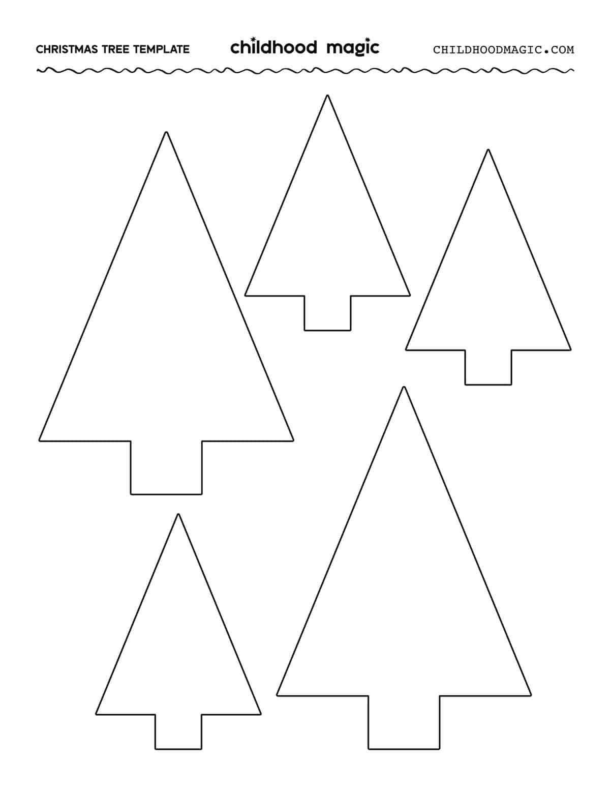 Blank Christmas Tree Template Printable