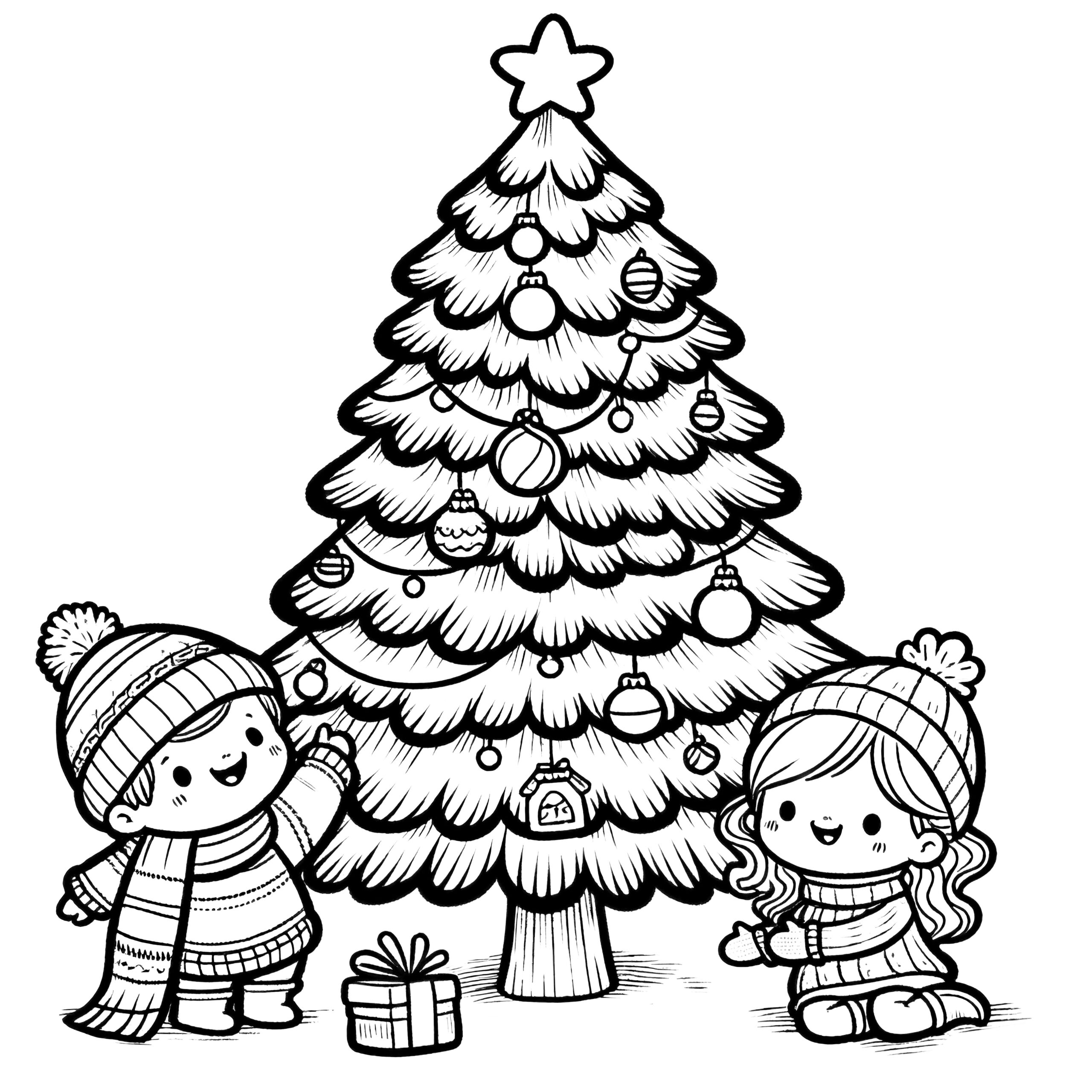 Free Printable Christmas Tree Coloring Page