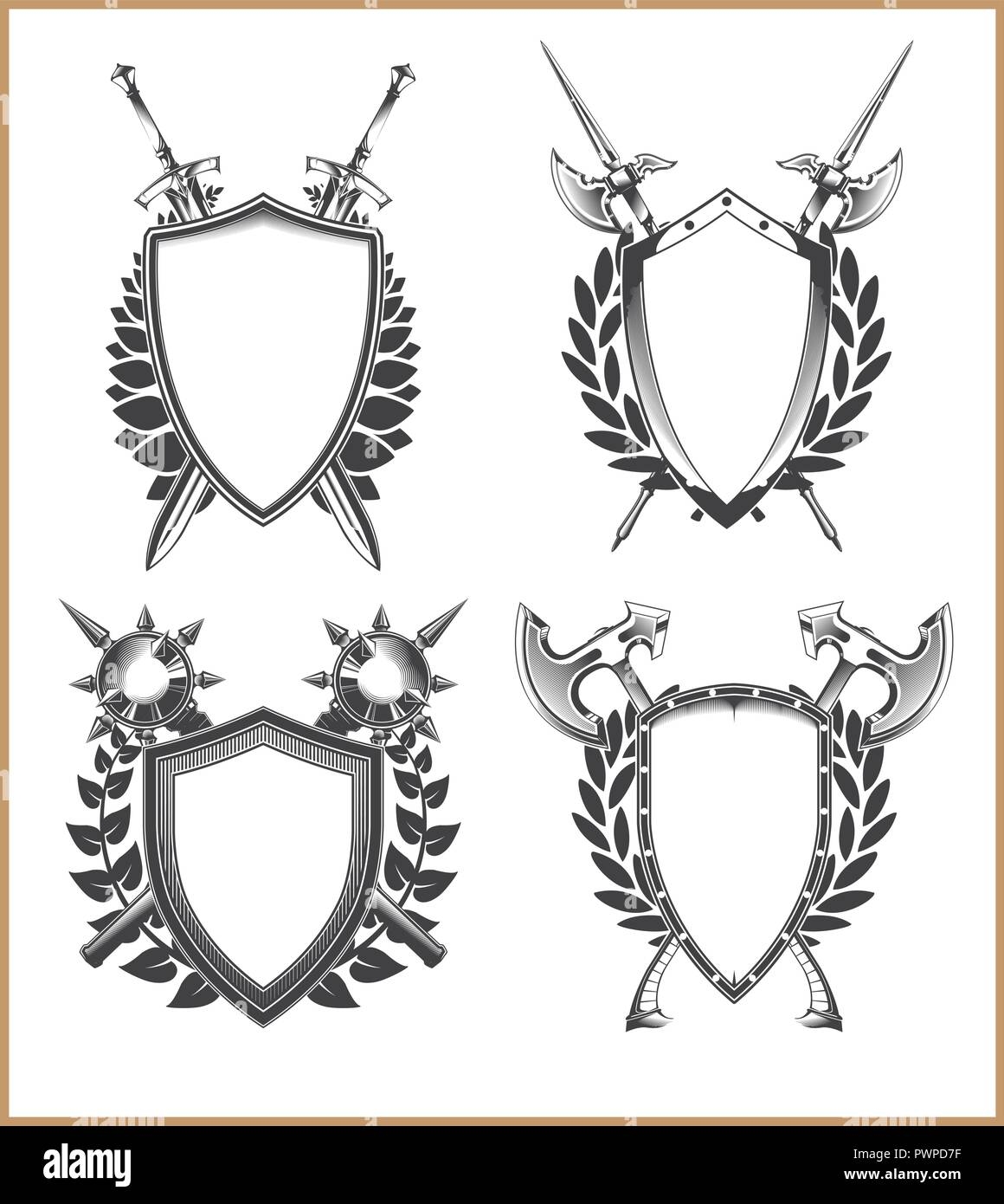 Coat Of Arms Template Vector Illustration For Your Design Stock Vector Image U0026 Art Alamy