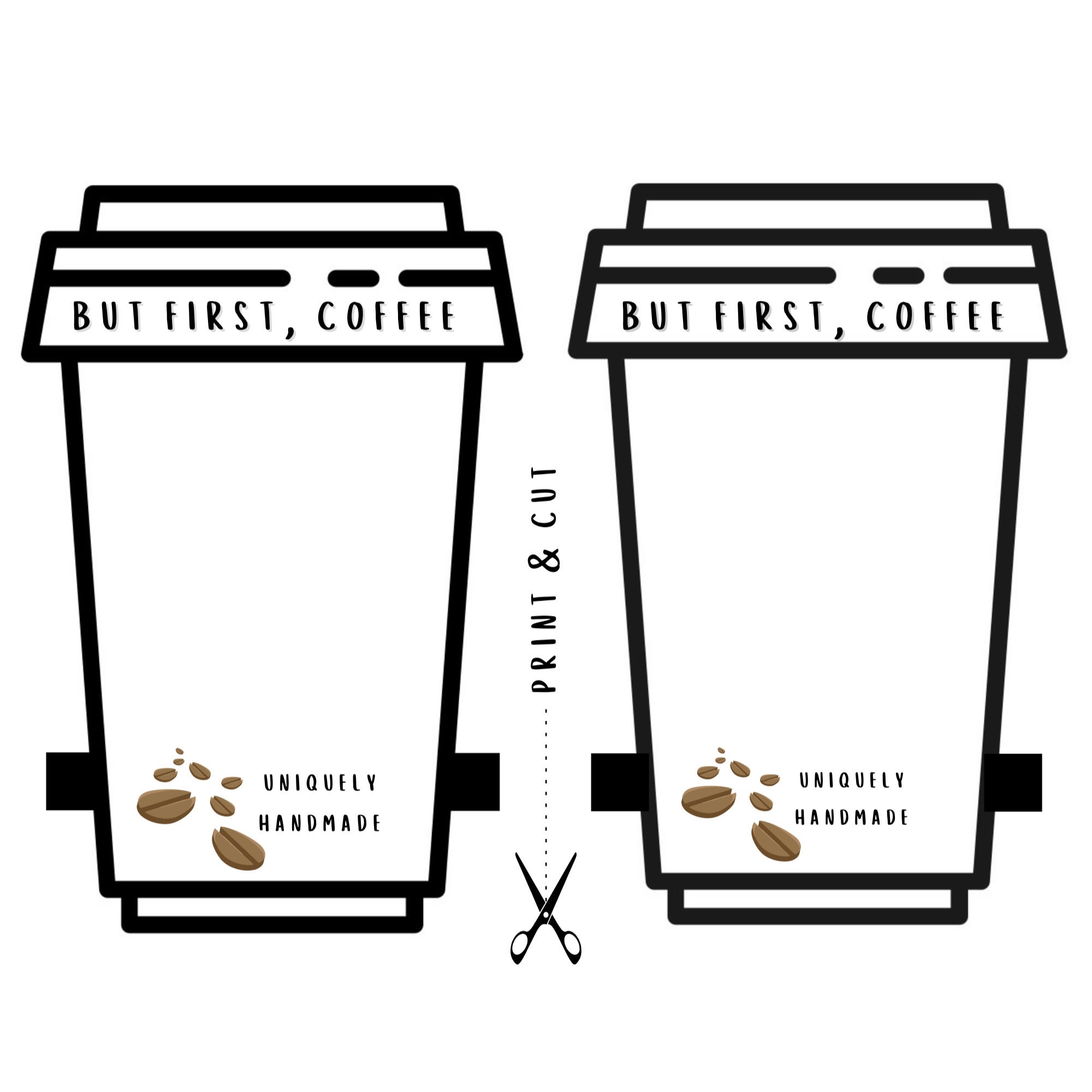 Coffee Cup Cozy Printable Cup Insert Cozy Display Card Cup