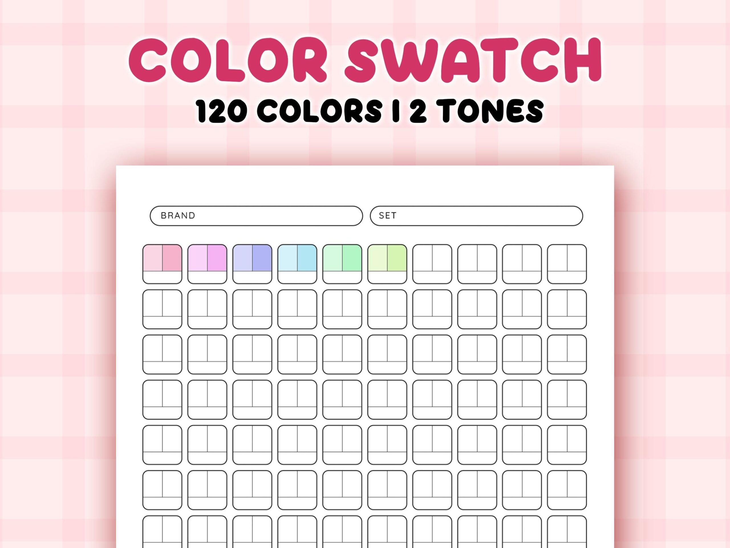 Printable Blank Color Chart Template