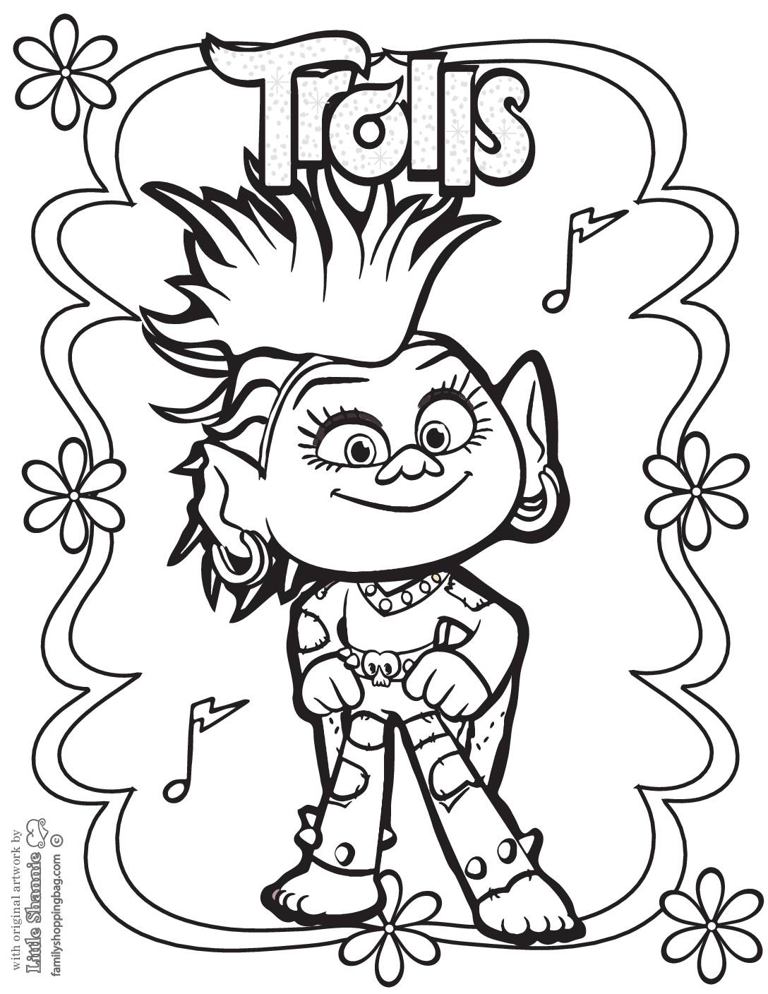 Coloring Page 3 Trolls Coloring Page 3 Trolls