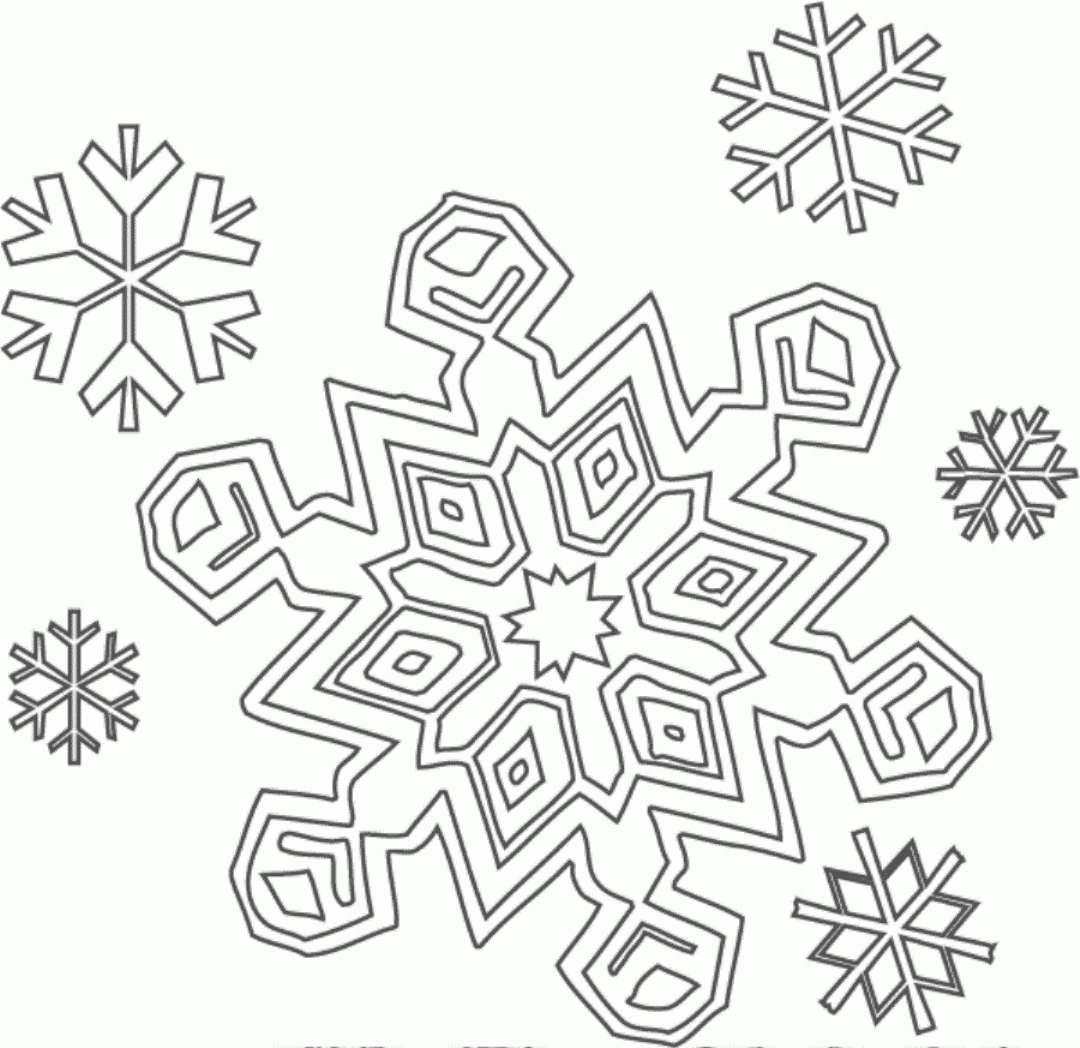 Coloring Pages Printable Snowflake Coloring Pages
