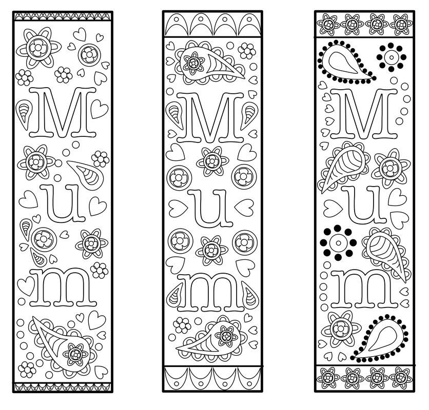 Colouring Bookmark Colouring Bookmark