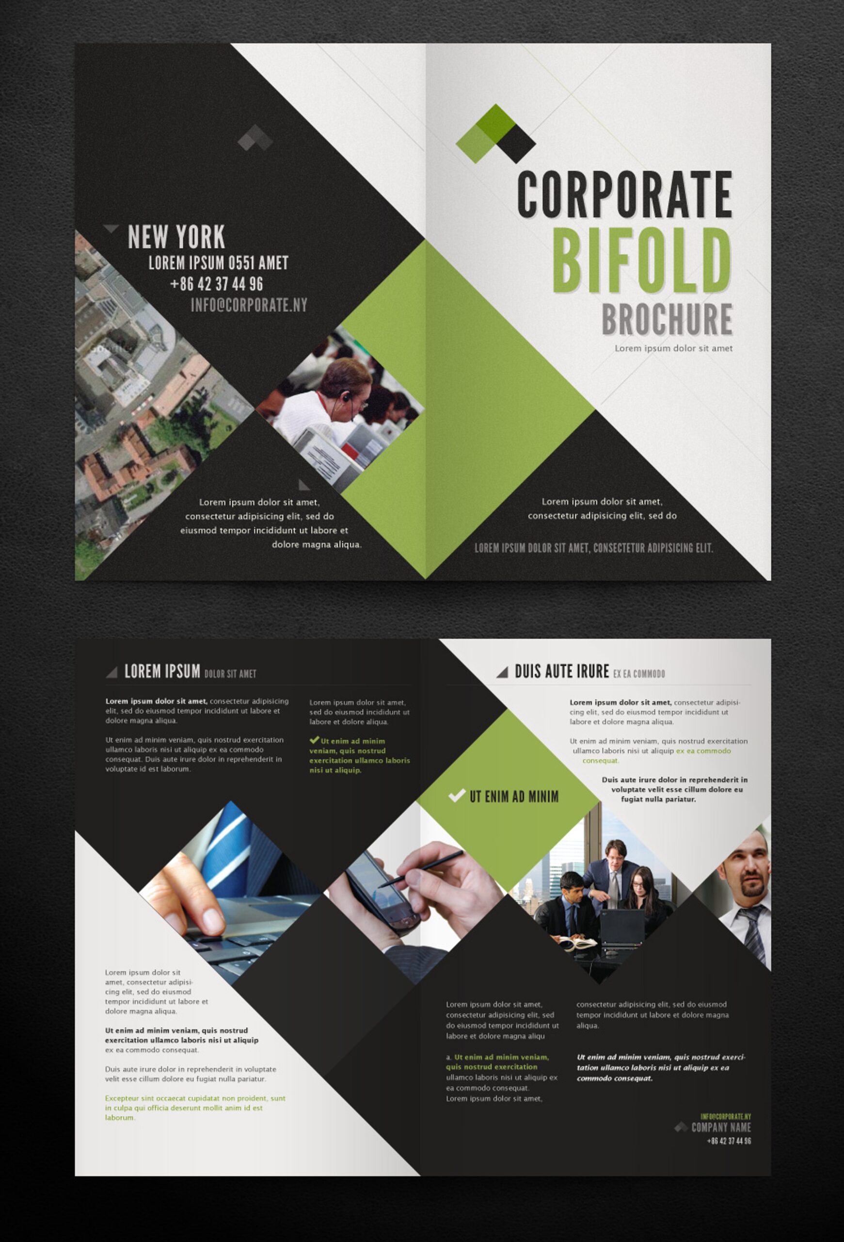 Corporate Bi Fold Brochure Template Pixeden Club